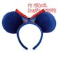Minnie Mouse Rainbow Rhinestone Striped Ears Headband