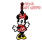 Minnie Mouse Red Dress Luggage Tag