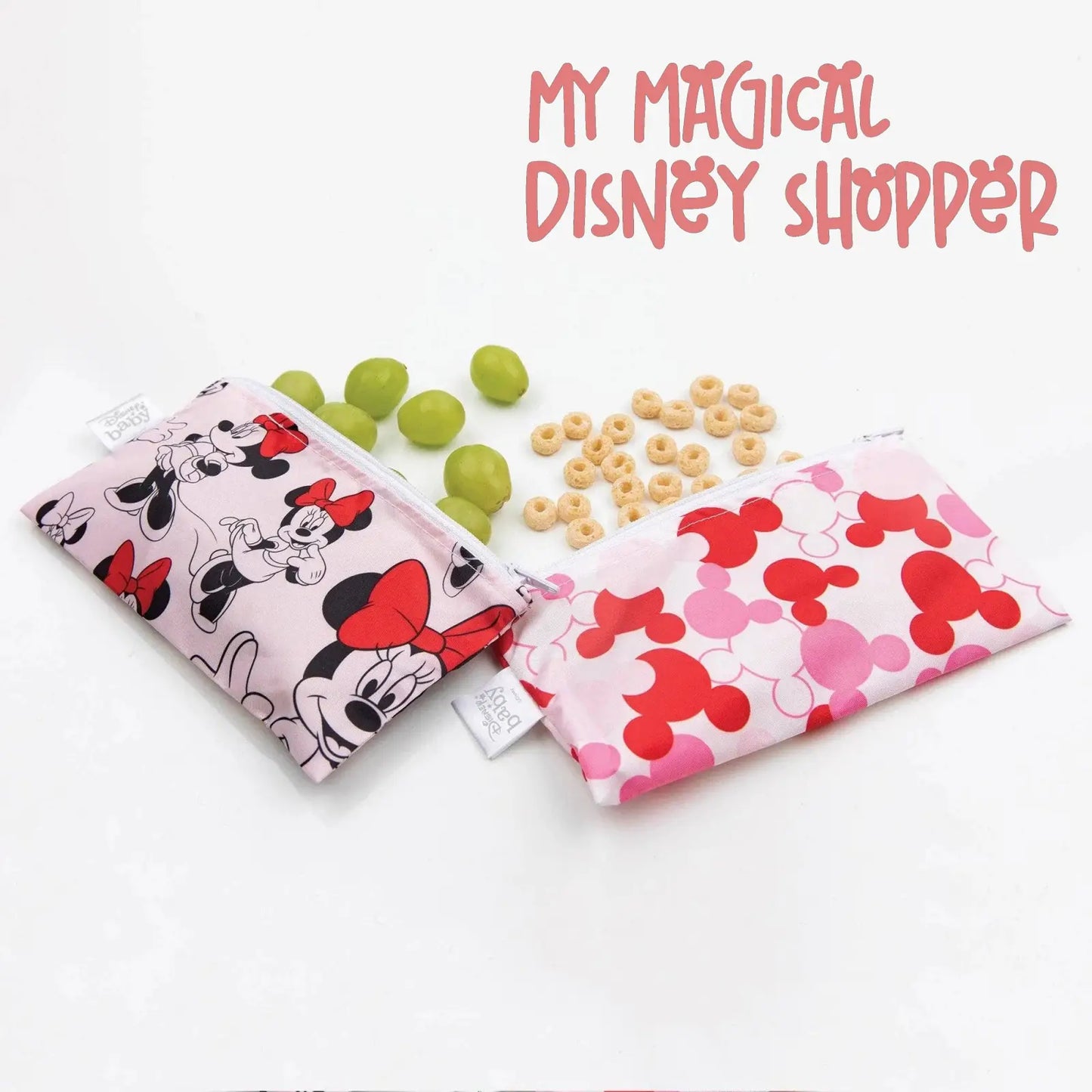 Minnie Mouse Reusable Snack Bag, Small 2-Pack