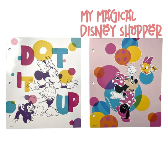 Minnie Mouse Set of 2 Bradless Folders - Dot it Up