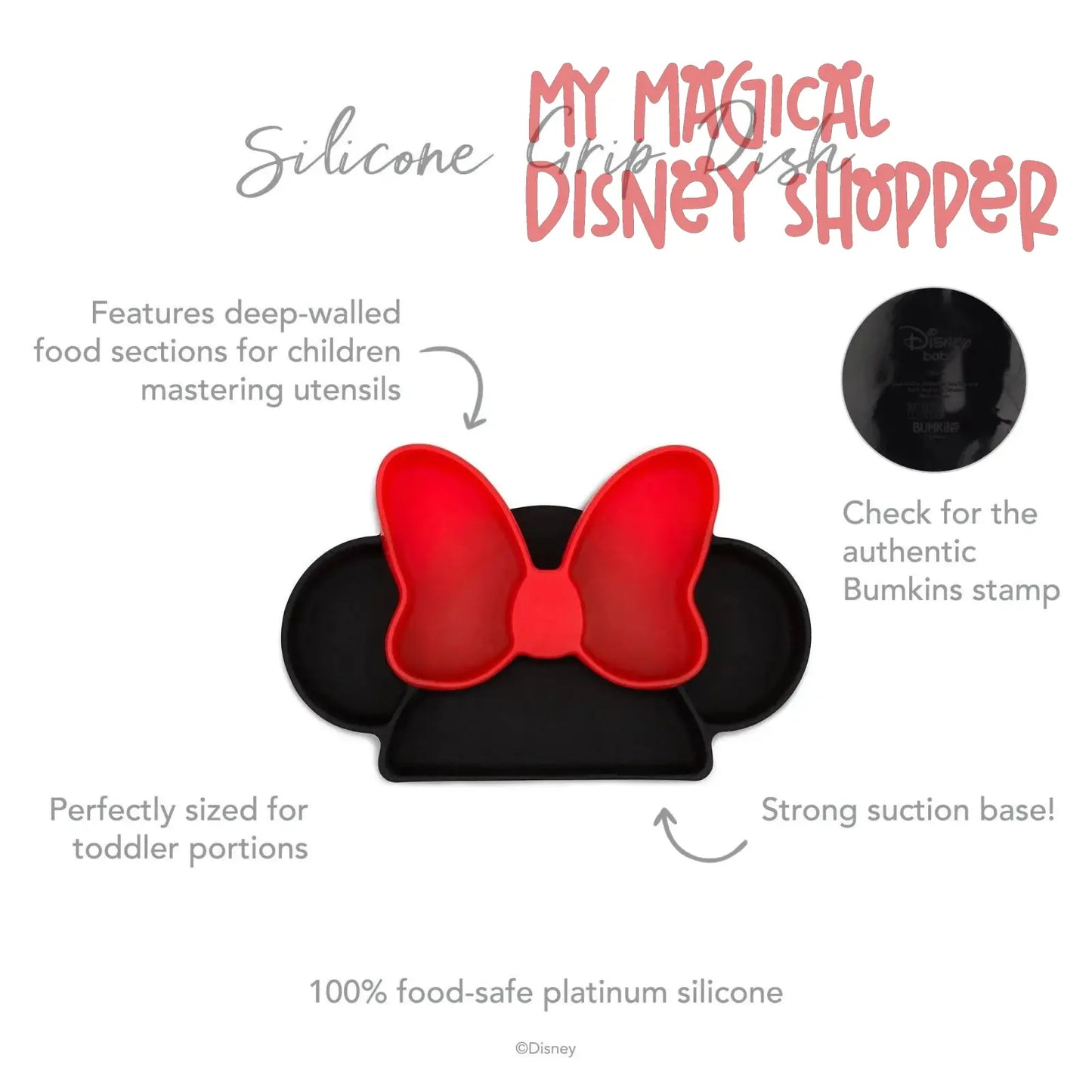 Minnie Mouse Silicone Grip Dish