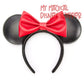 Minnie Mouse Simulated Leather Ear Headband for Adults