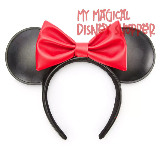 Minnie Mouse Simulated Leather Ear Headband for Adults