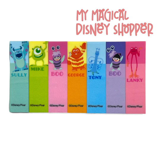 Monsters Inc and Friends Plastic Sticky Tabs