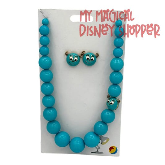 Monsters Inc. Sully Blue Necklace And Earring Set