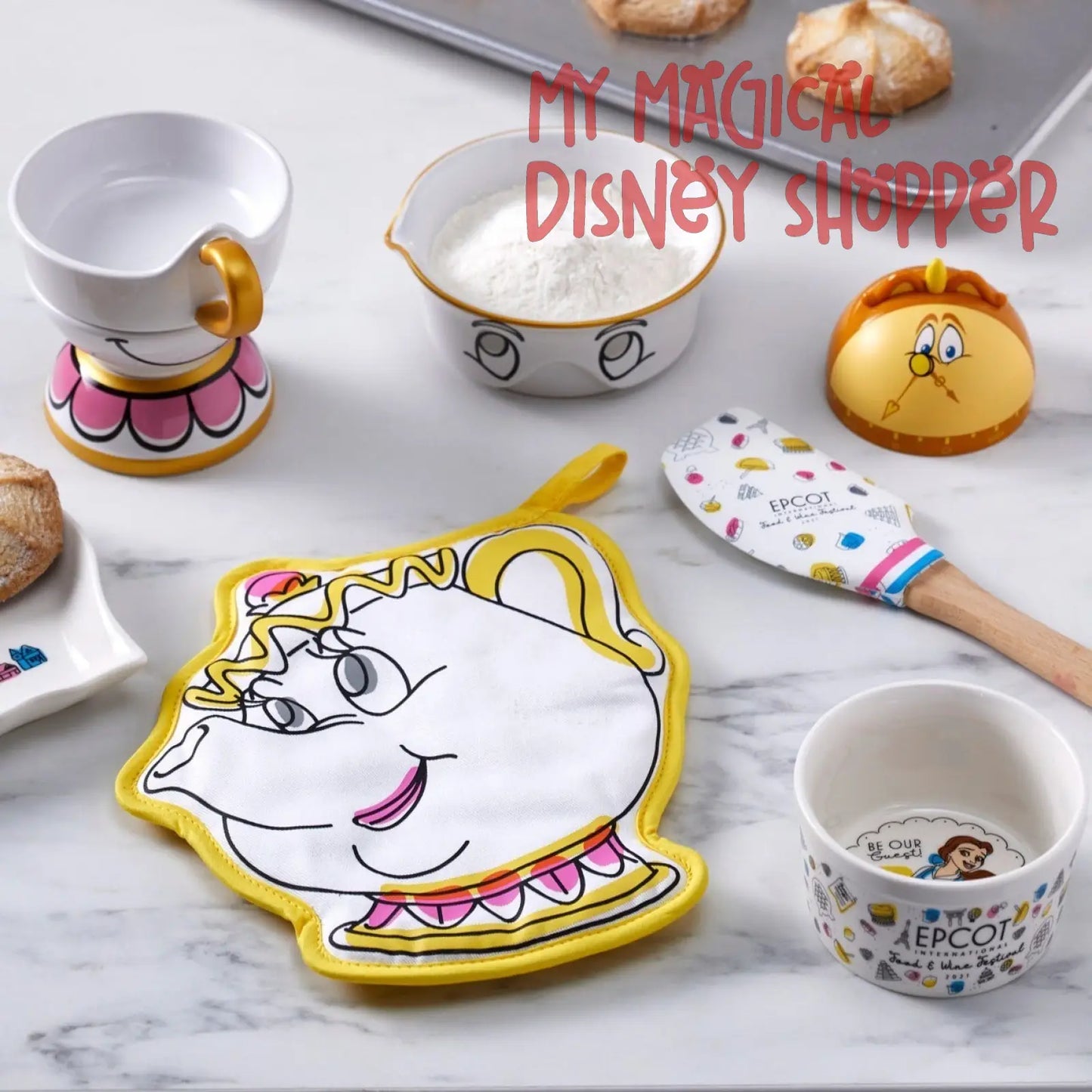 Mrs. Potts Oven Mitt Beauty and the Beast - Epcot International Food & Wine Festival 2021