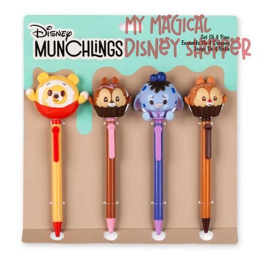 Munchlings Pen Set - Pooh, Chip and Dale, Eeyore