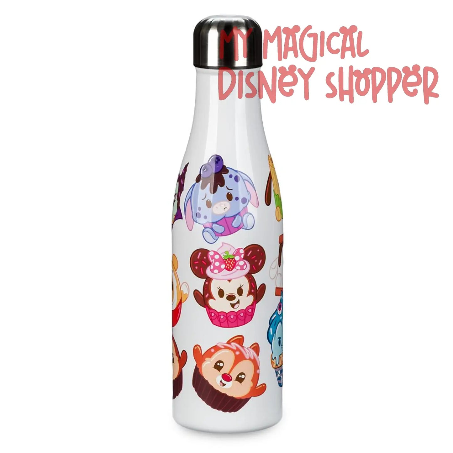 Munchlings with Cinnamon Bun Mickey Topper Water Bottle