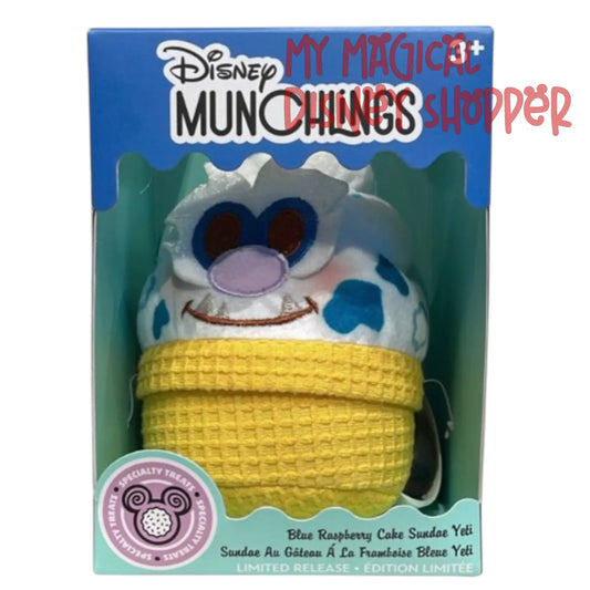 Munchlings Yeti Plush Blue Raspberry Cake Sundae With Signature
