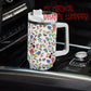 My Magical Christmas Mouse 40oz Stainless Steel Tumbler Gift With White Handle and Straw
