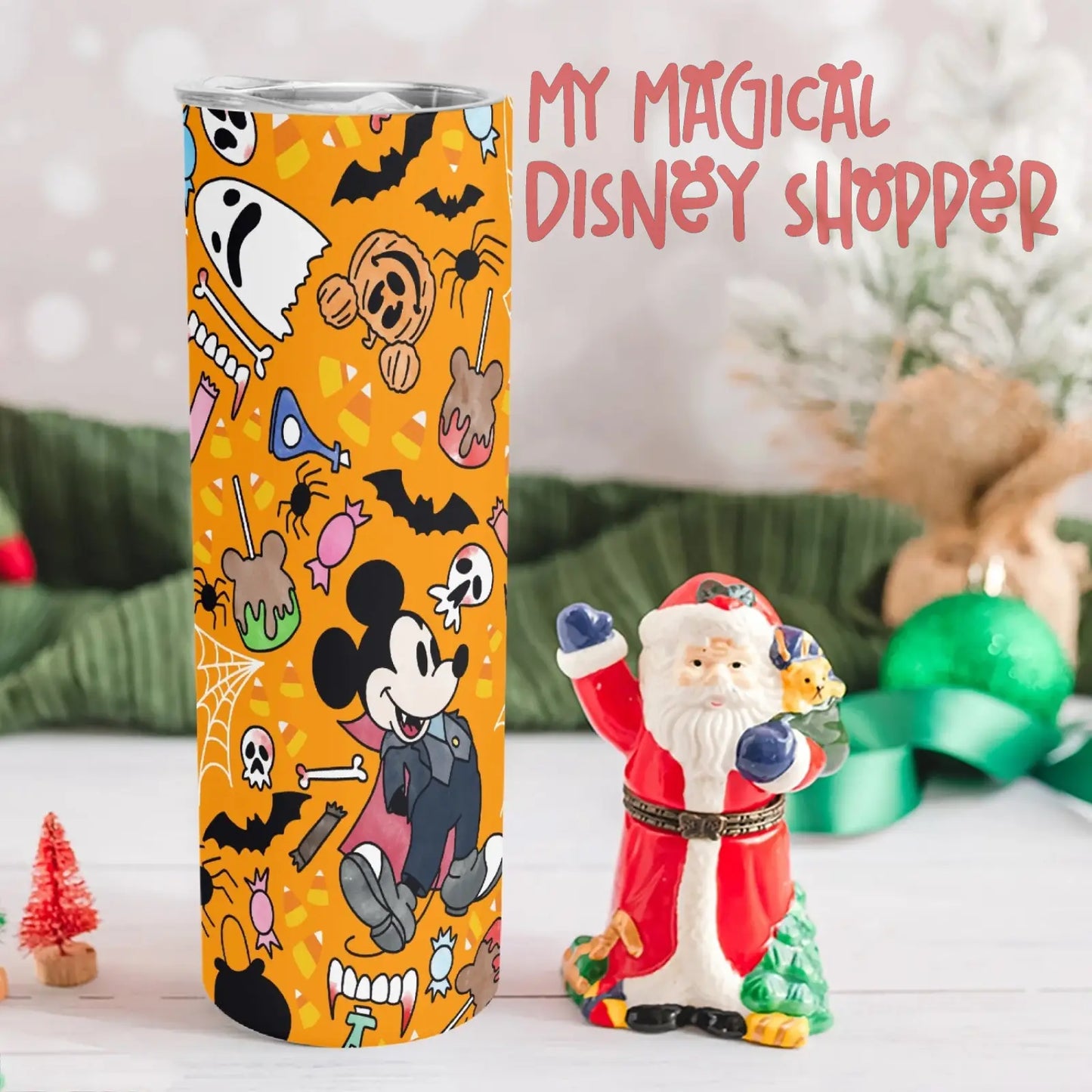 No So Scary 20oz Straight Glitter Skinny Tumbler