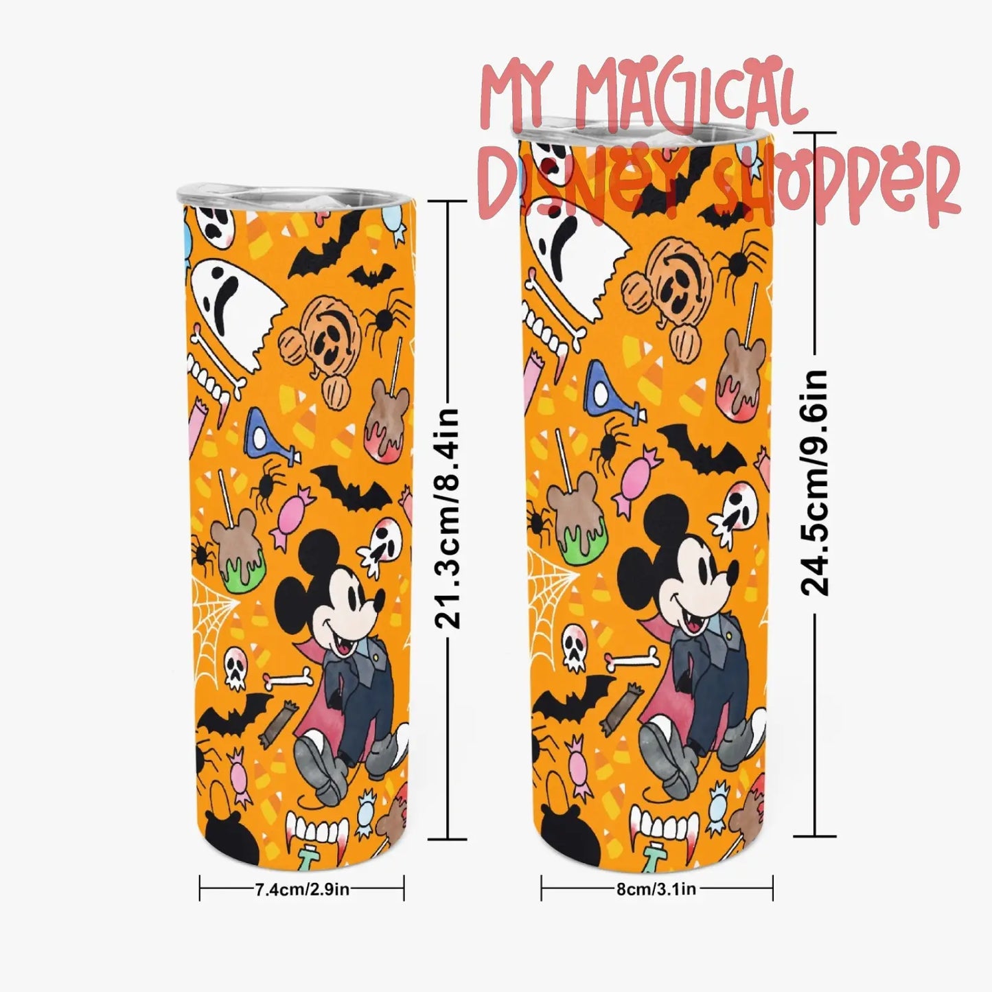 No So Scary 20oz Straight Glitter Skinny Tumbler