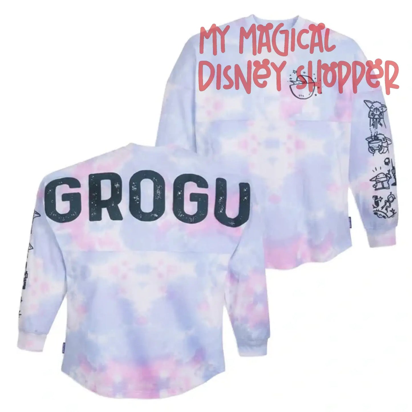 Pastel Tie Dye Star Wars Grogu Adult Spirit Jersey - Unisex Adult Size Large