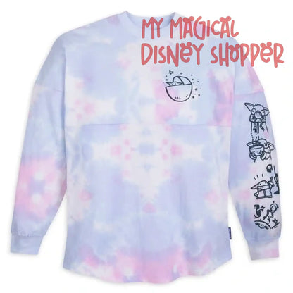 Pastel Tie Dye Star Wars Grogu Adult Spirit Jersey - Unisex Adult Size Large