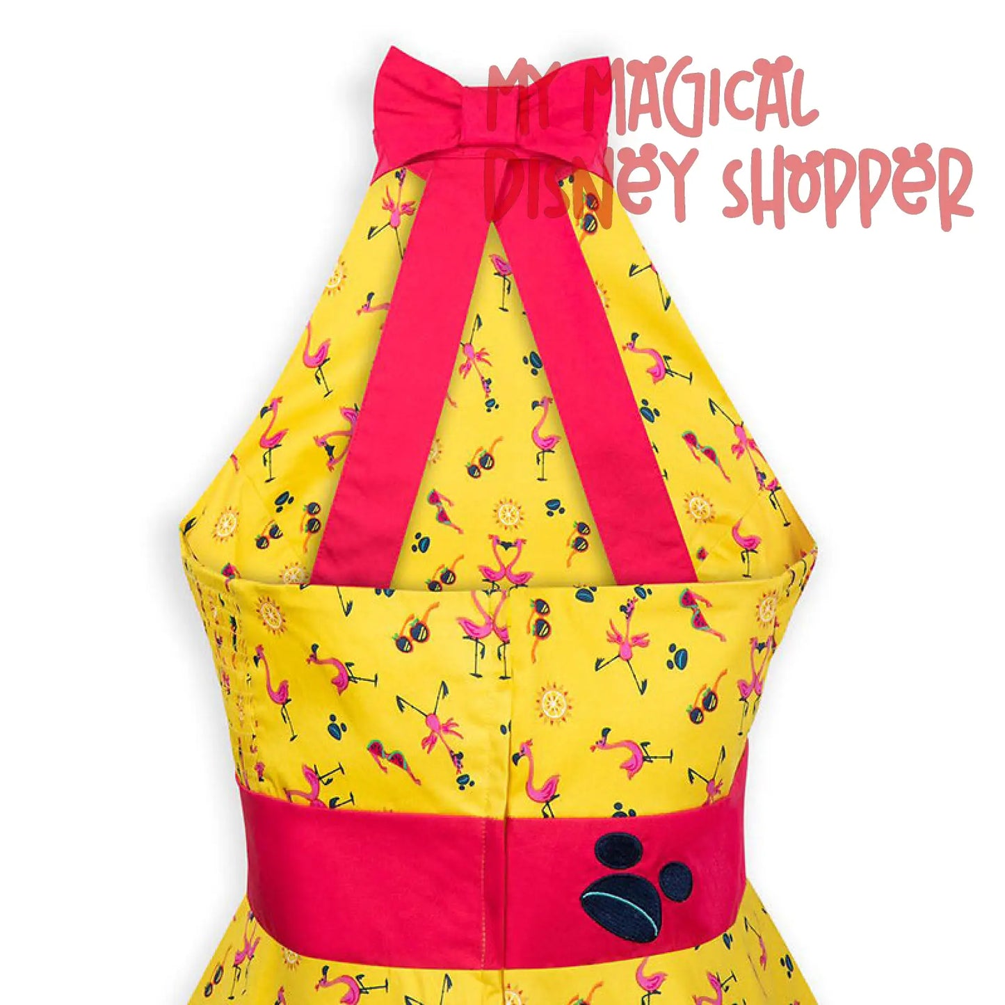 The Dress Shop Mickey Flamingo Halter Dress - Womens Size Large