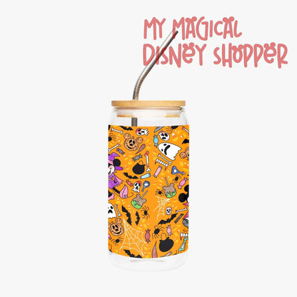 Not So Scary Drinking Glass with Bamboo Lid