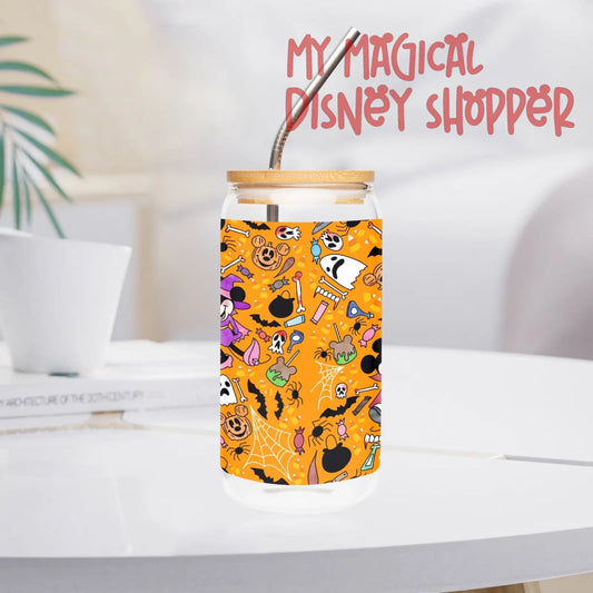 Not So Scary Drinking Glass with Bamboo Lid
