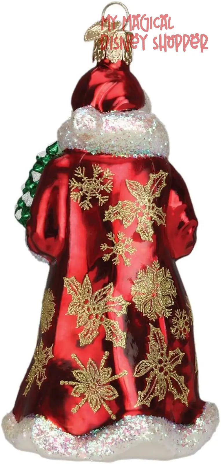 Old World Christmas Ornaments Golden Santa Glass Blown Ornaments for Christmas Tree