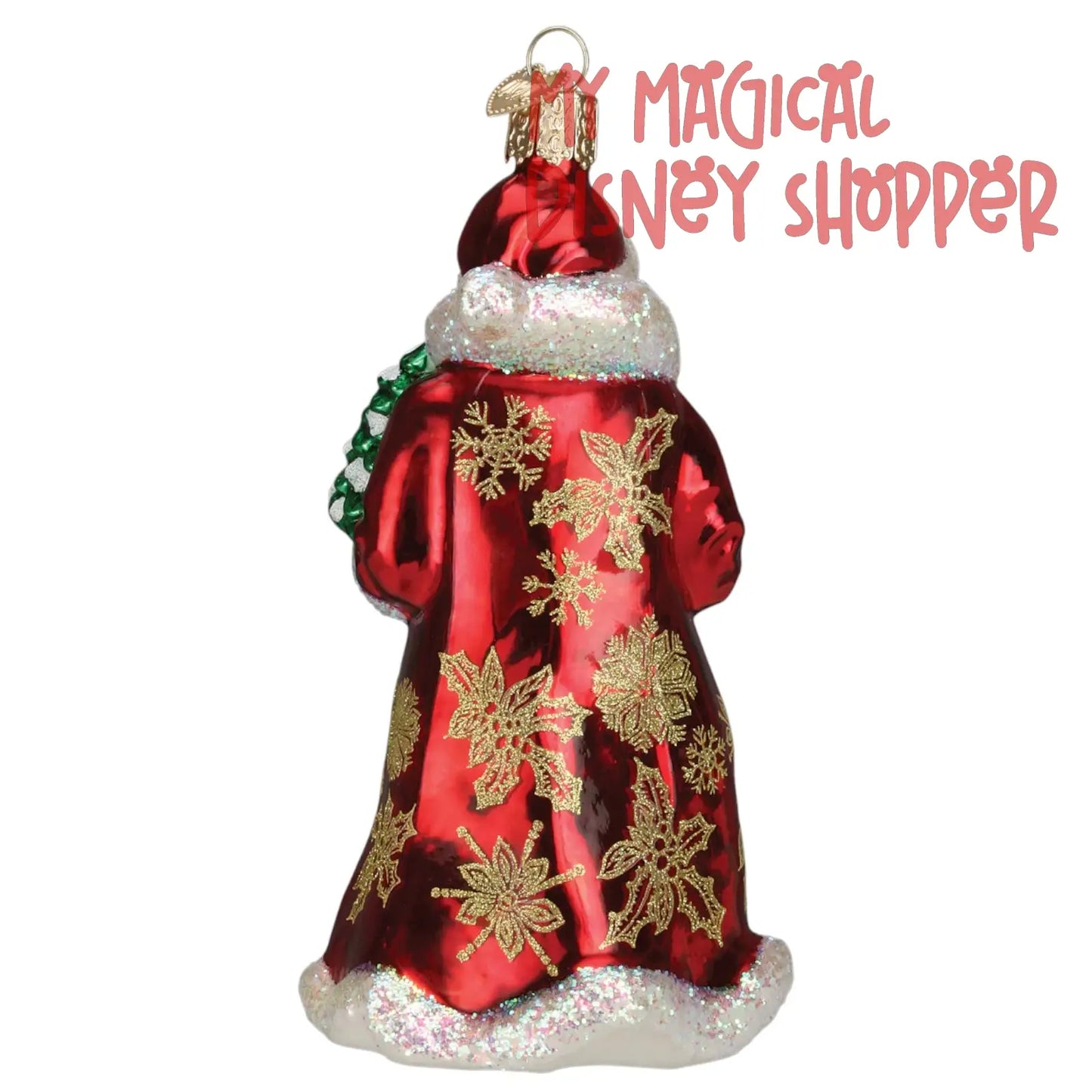 Old World Christmas Ornaments Golden Santa Glass Blown Ornaments for Christmas Tree