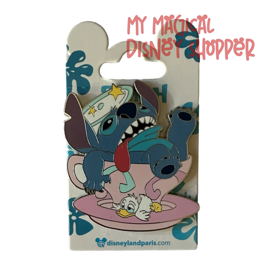 Disneyland Paris Stitch Spinning Teacups Pin