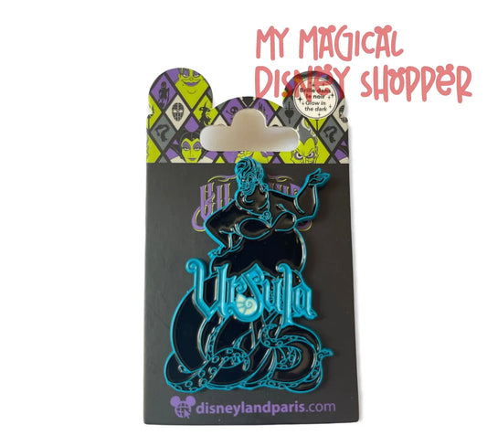 Disneyland Paris Villains Glow in the Dark Ursula Pin