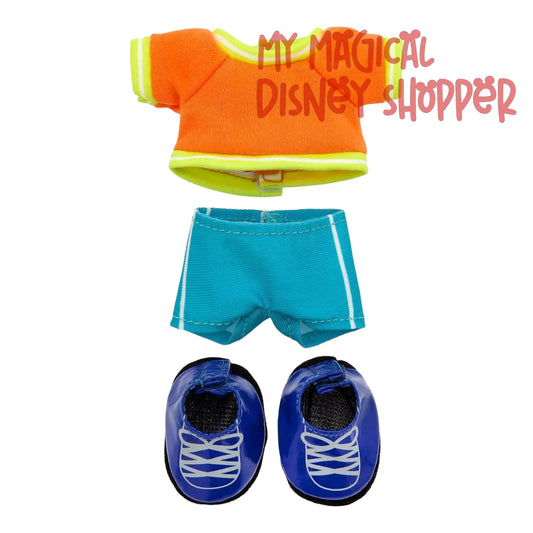 Orange T-Shirt with Bike Shorts and Sneakers nuiMOs Outfit