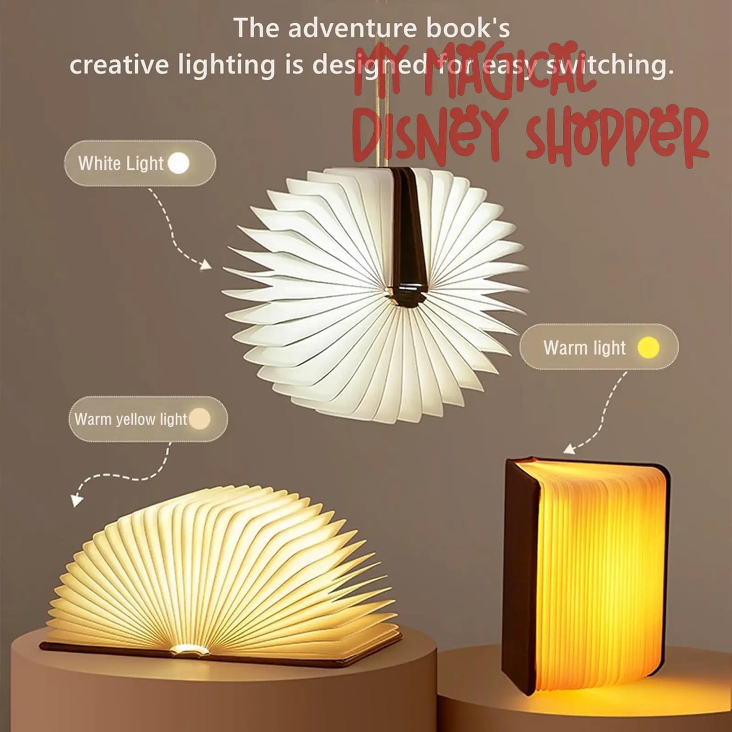 Our Adventure Book Mini 3D Folding Night Light