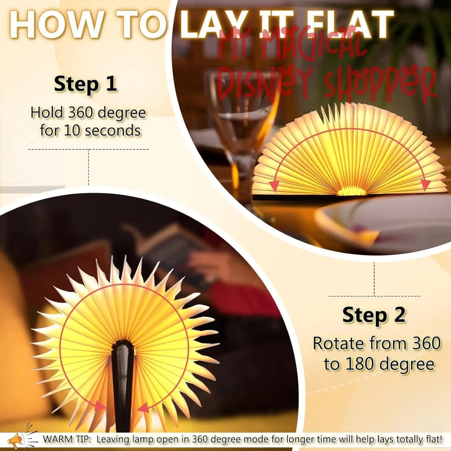 Our Adventure Book Mini 3D Folding Night Light