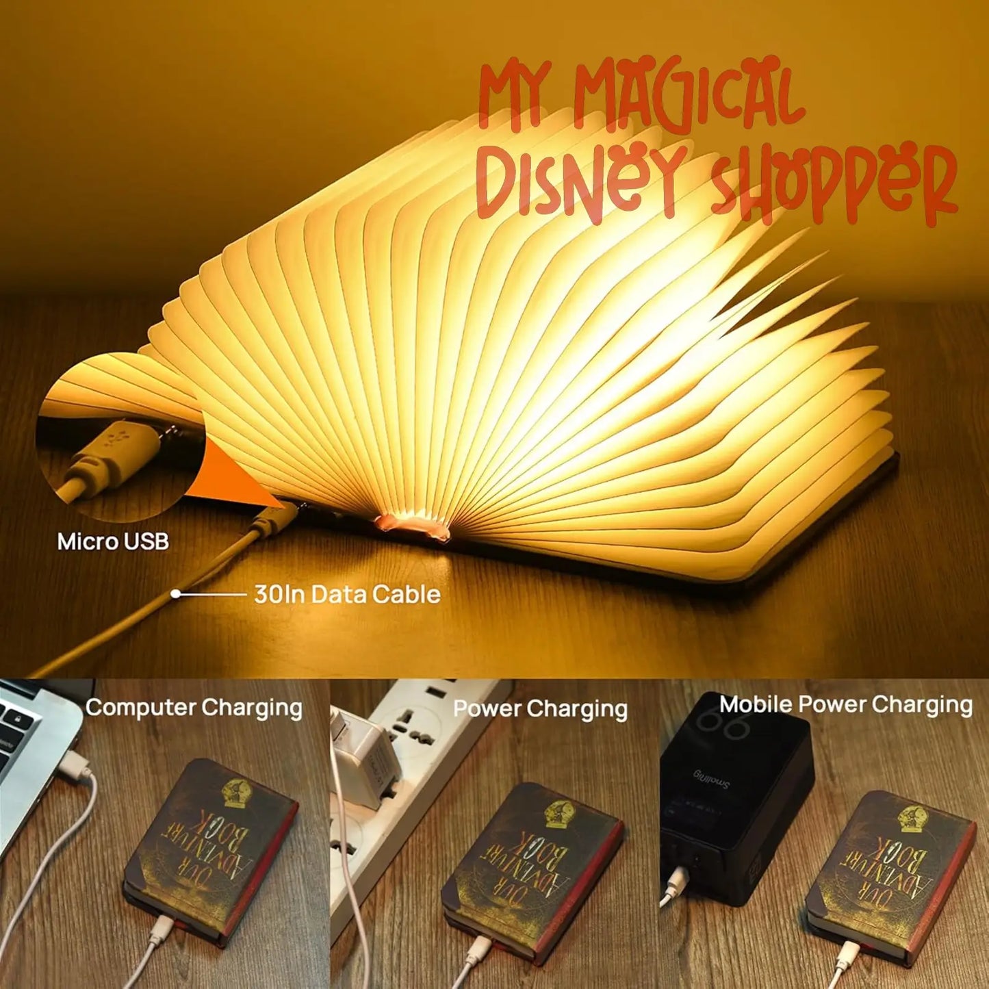 Our Adventure Book Mini 3D Folding Night Light