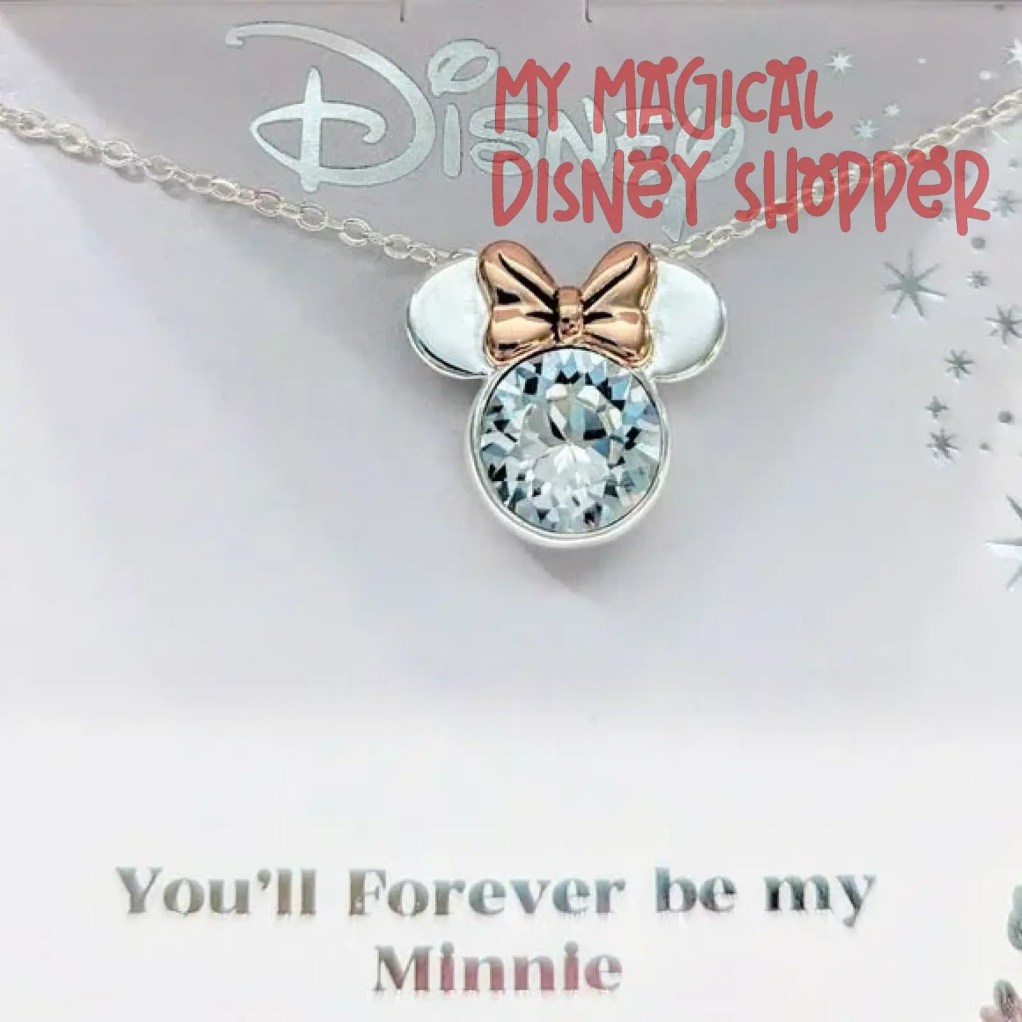 Disney's Silver You'll Forever Be My Minnie Necklace