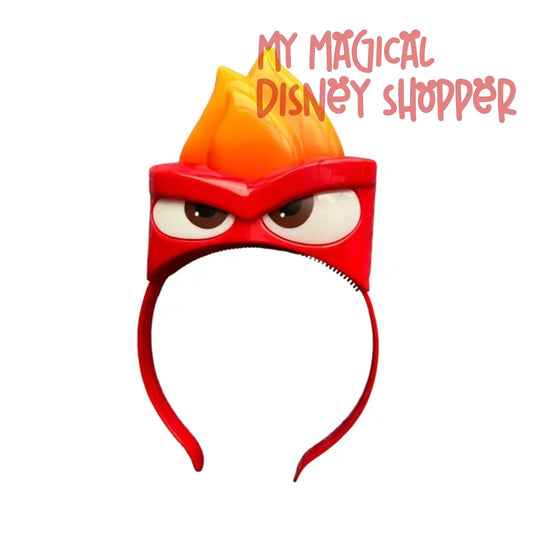 Light Up Inside Out Anger Flames Plastic Ears Headband