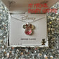 Red Minnie Mouse Minnie-Tastic Fine Silver Plated Crystal Necklace