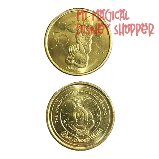 Piglet Walt Disney World 50th Gold Medallion