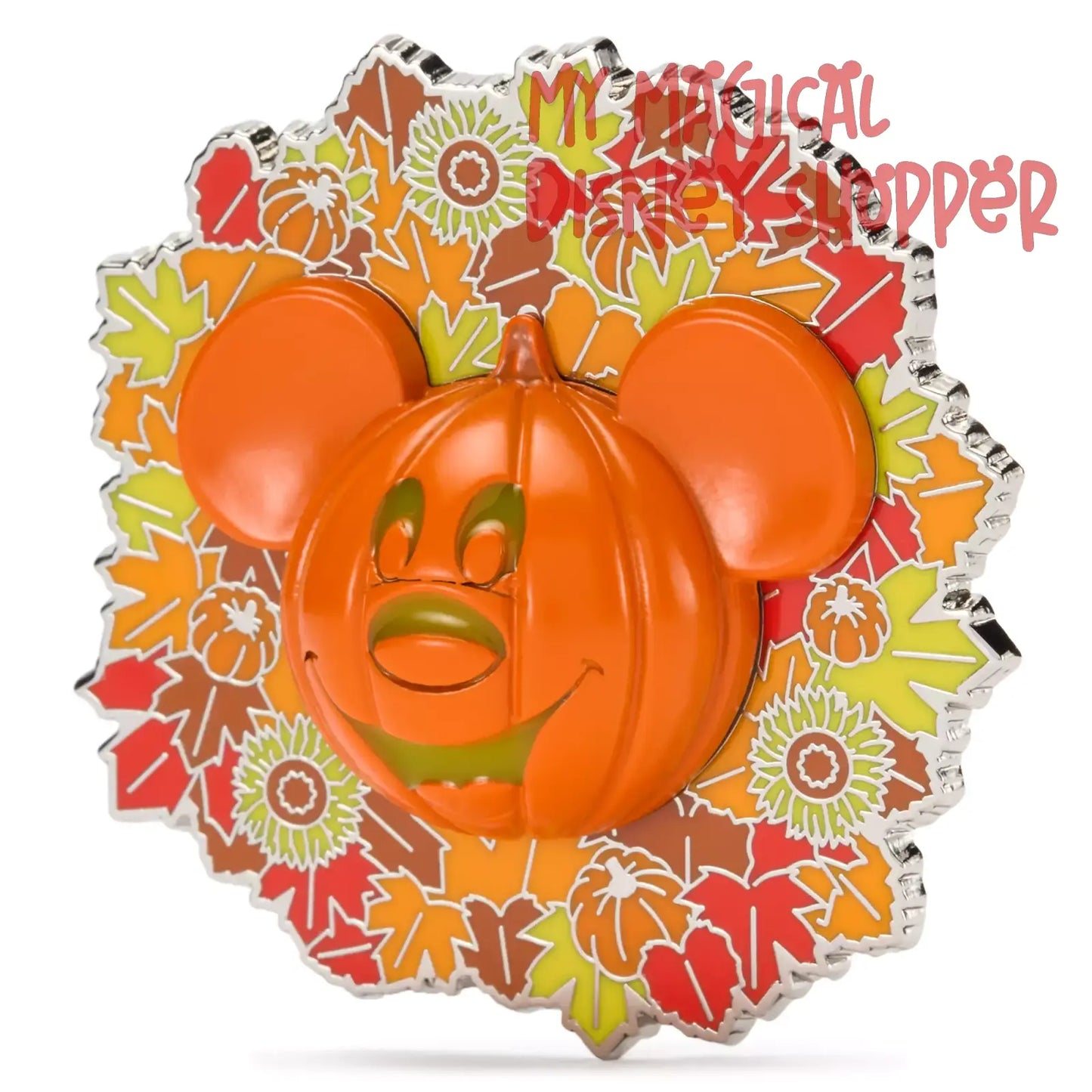 *Pink Price*Mickey Mouse Light-Up Jack-O'-Lantern Wreath Pin