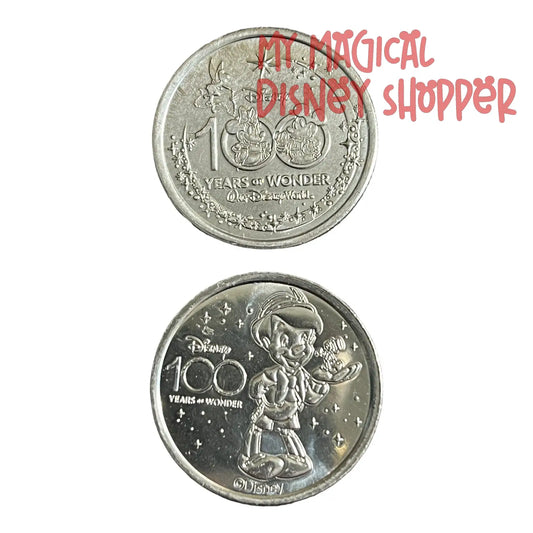 Pinocchio Disney 100 Silver Medallion