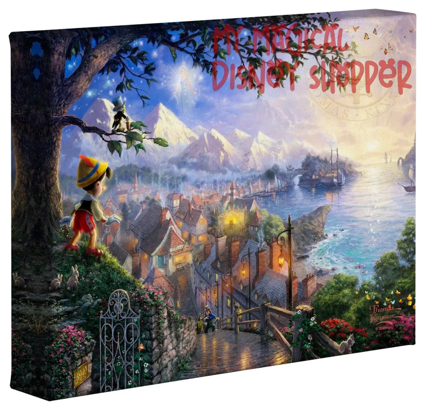 Pinocchio Wishes Upon a Star - 8" x 10" Gallery Wrapped Canvas