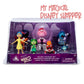 Set of toy figurines in packaging with 'Inside Out' branding on a white background.