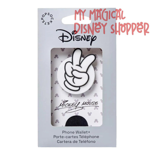 PopSockets PopWallet Peace Sign ASL Hand Disney Mickey Mouse Card Holder