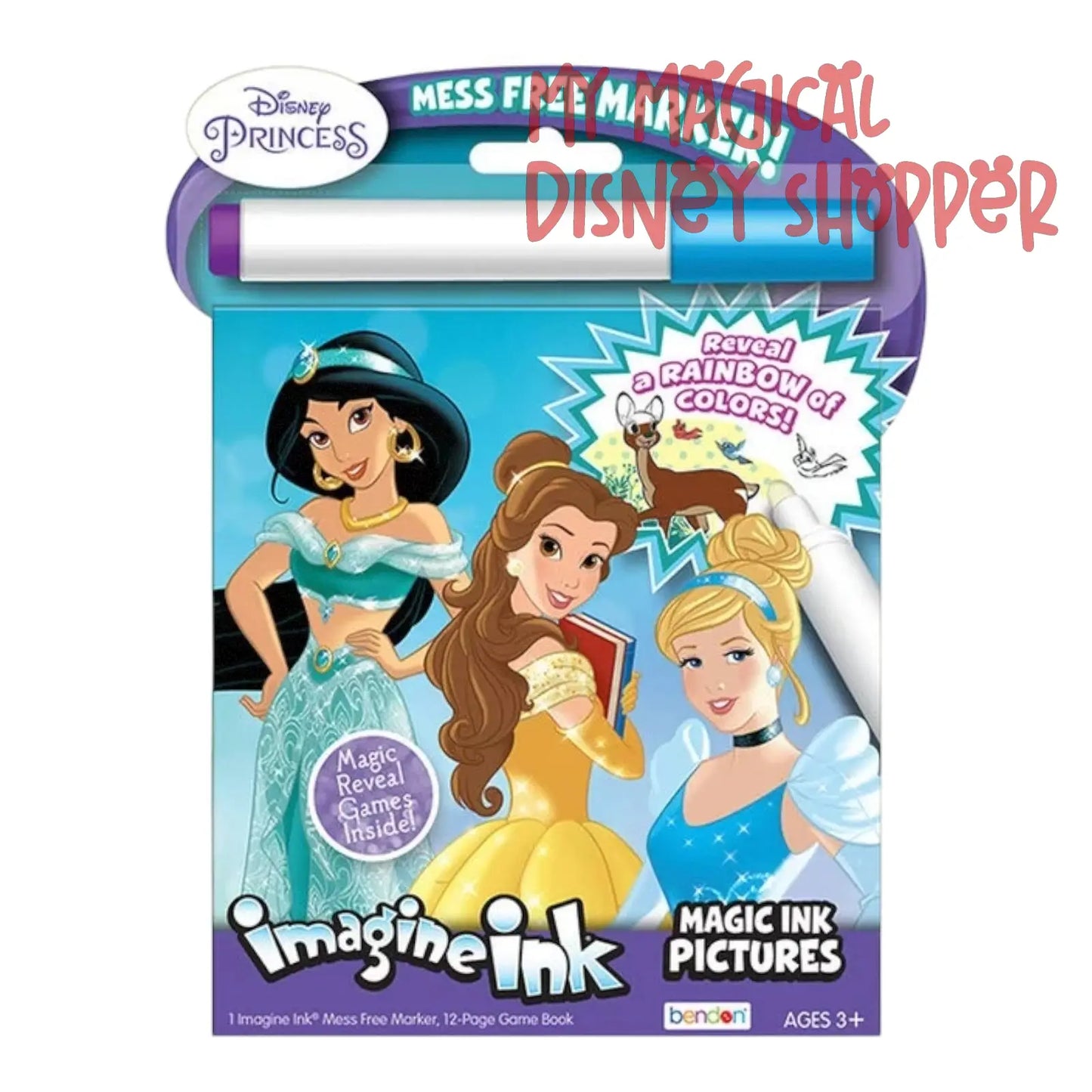Princess Imagine Ink Coloring Book
