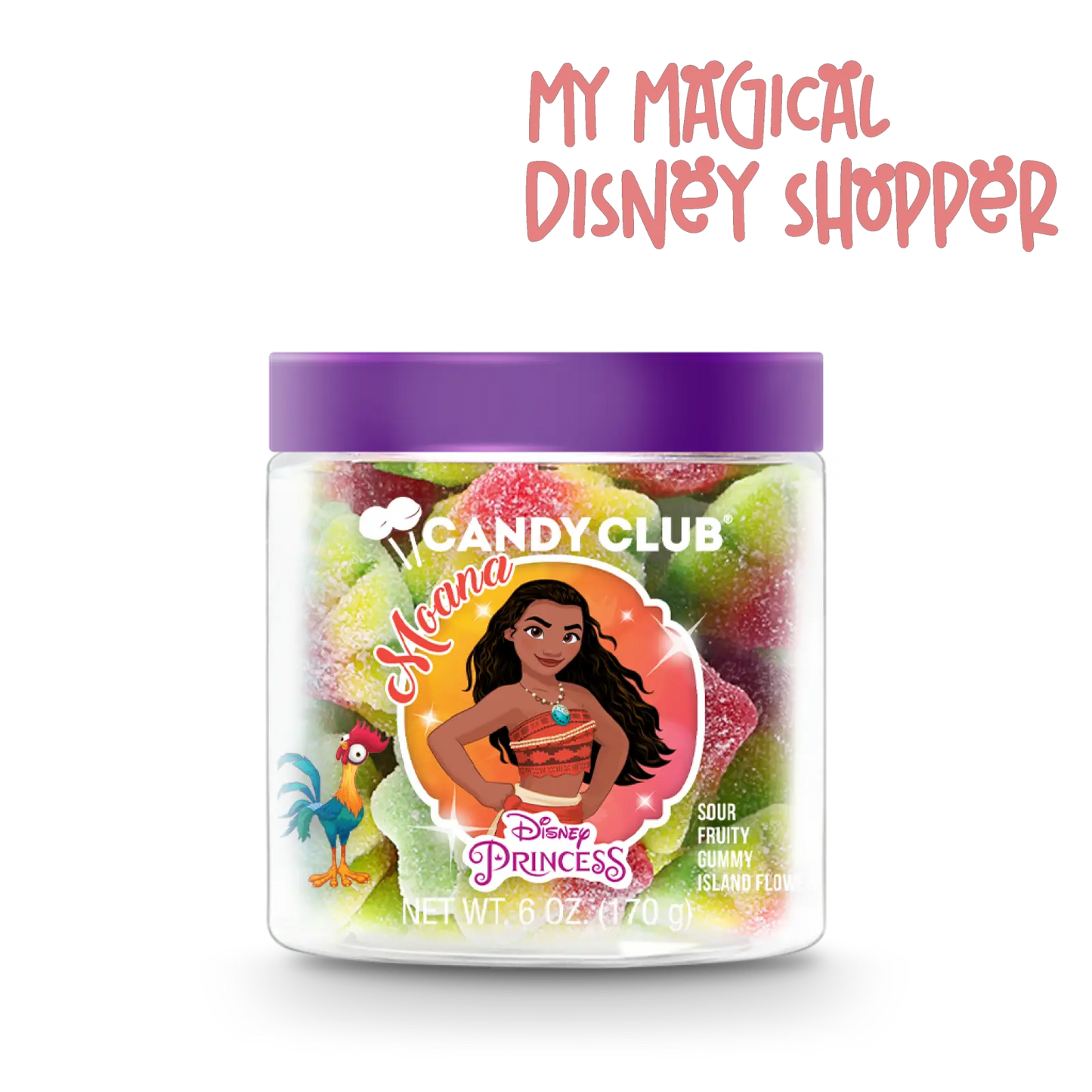 Princess Moana Sour Fruity Gummy Island Flowers Candy