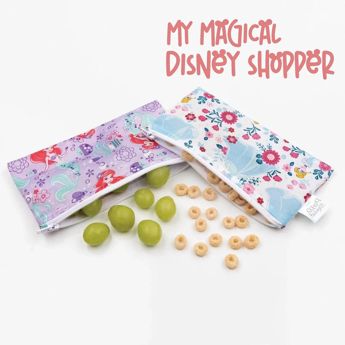 Princess Reusable Snack Bag, Small 2-Pack