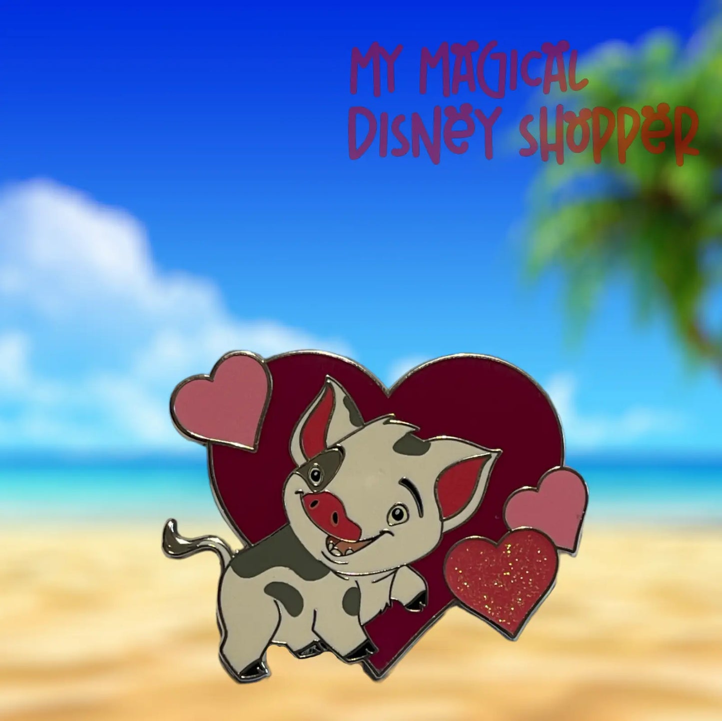 Disneyland Paris Pua with Hearts - Moana - Valentine's Day Pin 2022