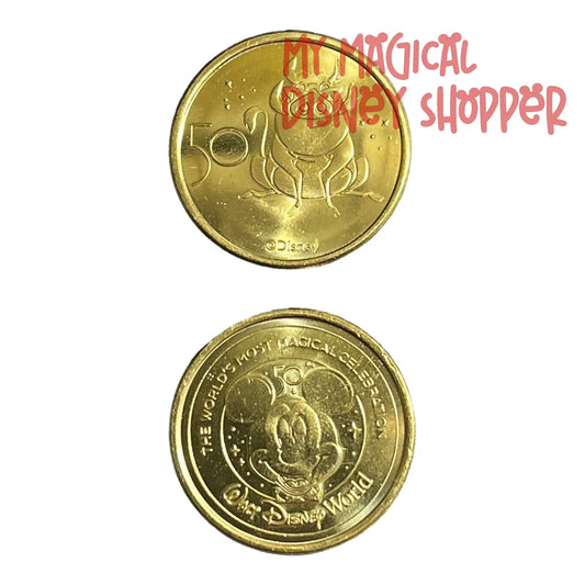 Pumbaa Walt Disney World 50th Gold Medallion