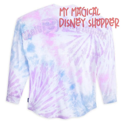 Purple and Blue Walt Disney World Pastel Tie Dye Adult Spirit Jersey