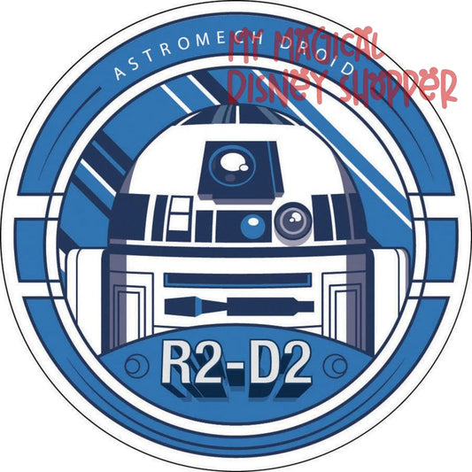 R2-D2 Ad-Fab™ Star Wars Astromech Droid Adhesive Fabric 3" Sticker
