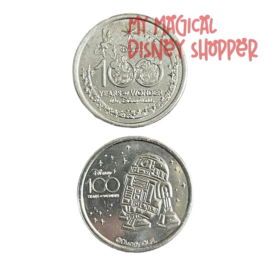 R2-D2 Disney 100 Silver Medallion - Star Wars