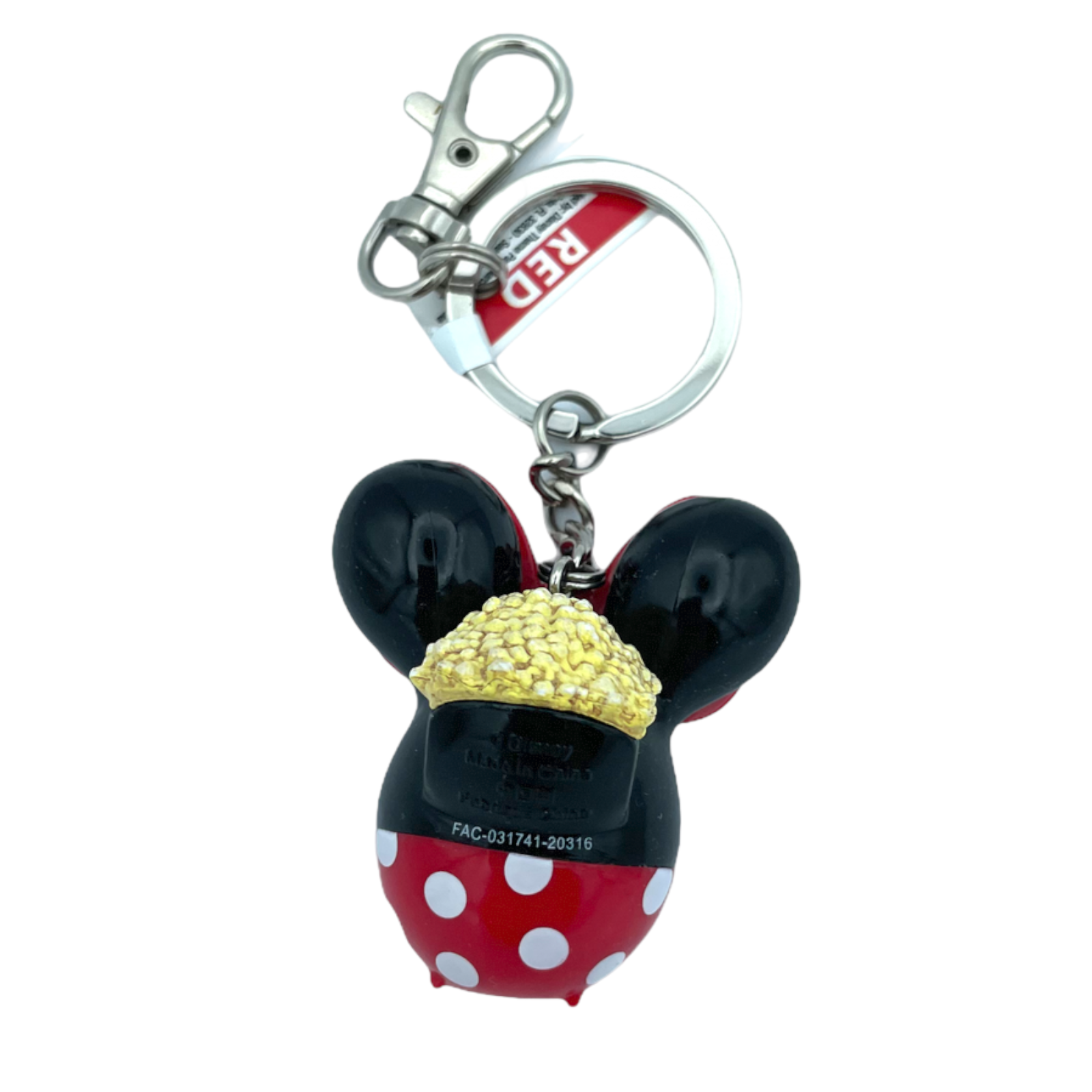 Disney Parks Minnie Mouse Popcorn Bucket Keychain