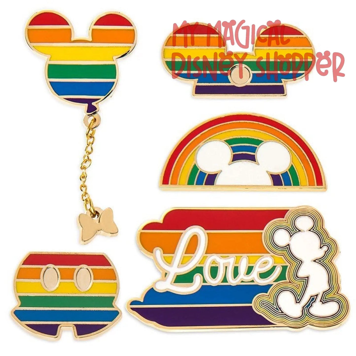 Rainbow Disney Collection Mickey Mouse Disney Five Pin Set - Limited Release