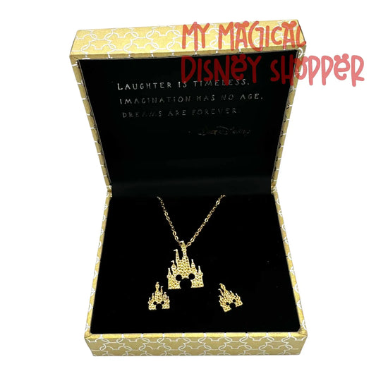 Rebecca Hook Disney Castle With Mickey Earring And Necklace