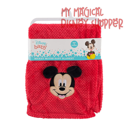 Red Mickey Mouse Baby Blanket